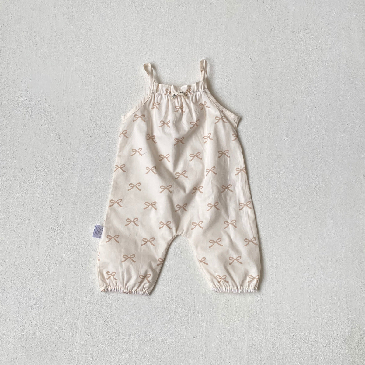 Summer Arrival Baby Girls Sleeveless Geometric Pattern Strap Rompers Overalls