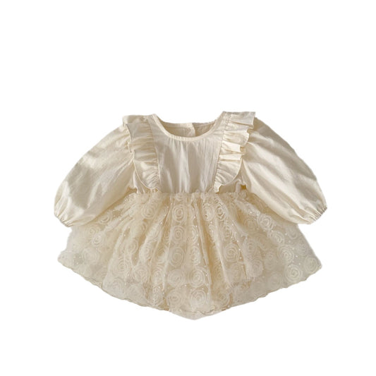 Arrival Baby Mesh Princess Onesie Dress For Girls, MyKids-USA®, Baby & Toddler Dresses, MyKids-USA - Size/Age - 66 (3-6M) - Color - Beige -  -  - TR2401051331-A