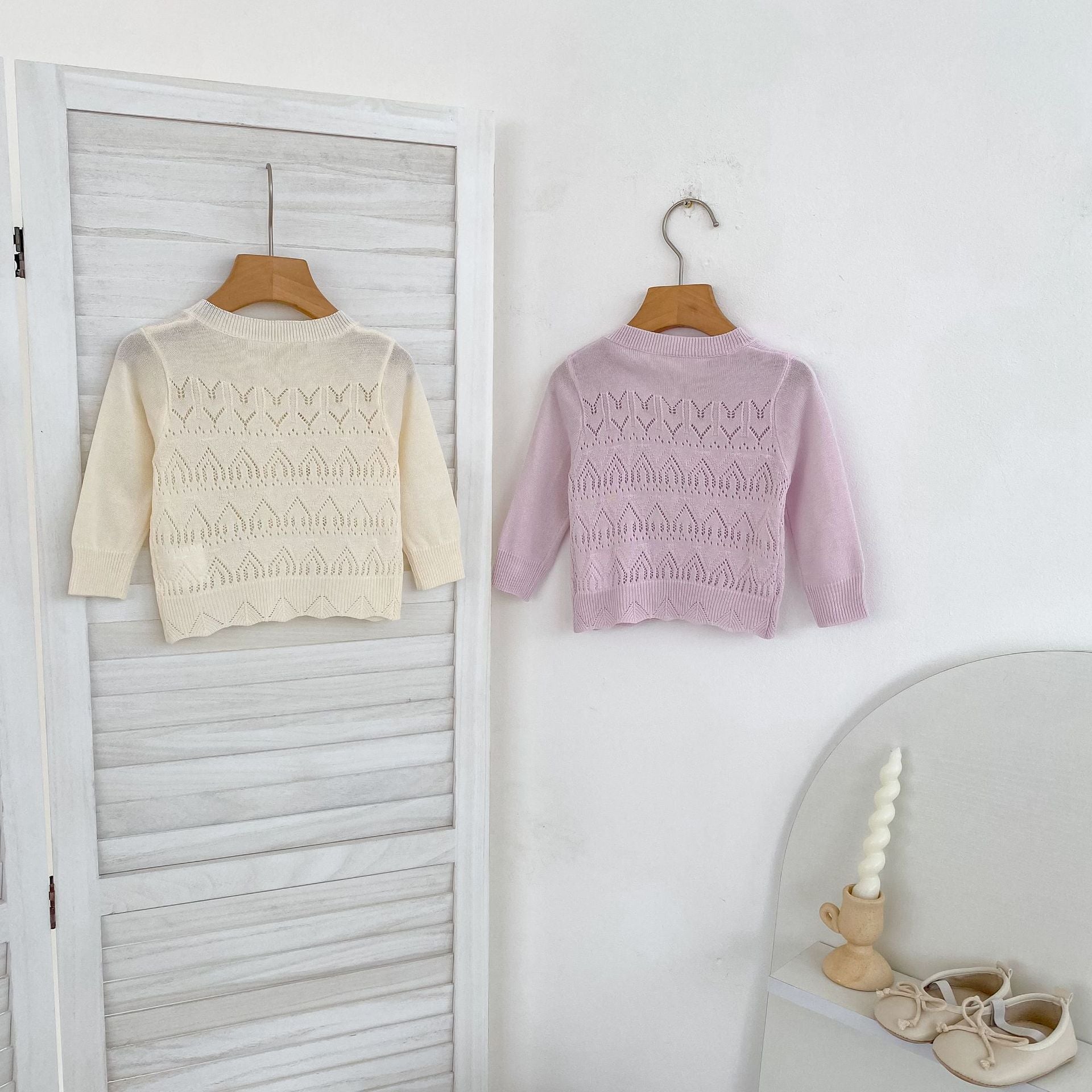 Summer Arrival Baby Unisex Comfortable Hollow-out Pattern Knitted Long Sleeves Knitted Top, MyKids-USA®, Baby & Children's Tops, MyKids-USA -  -  -  -  -  -  - .