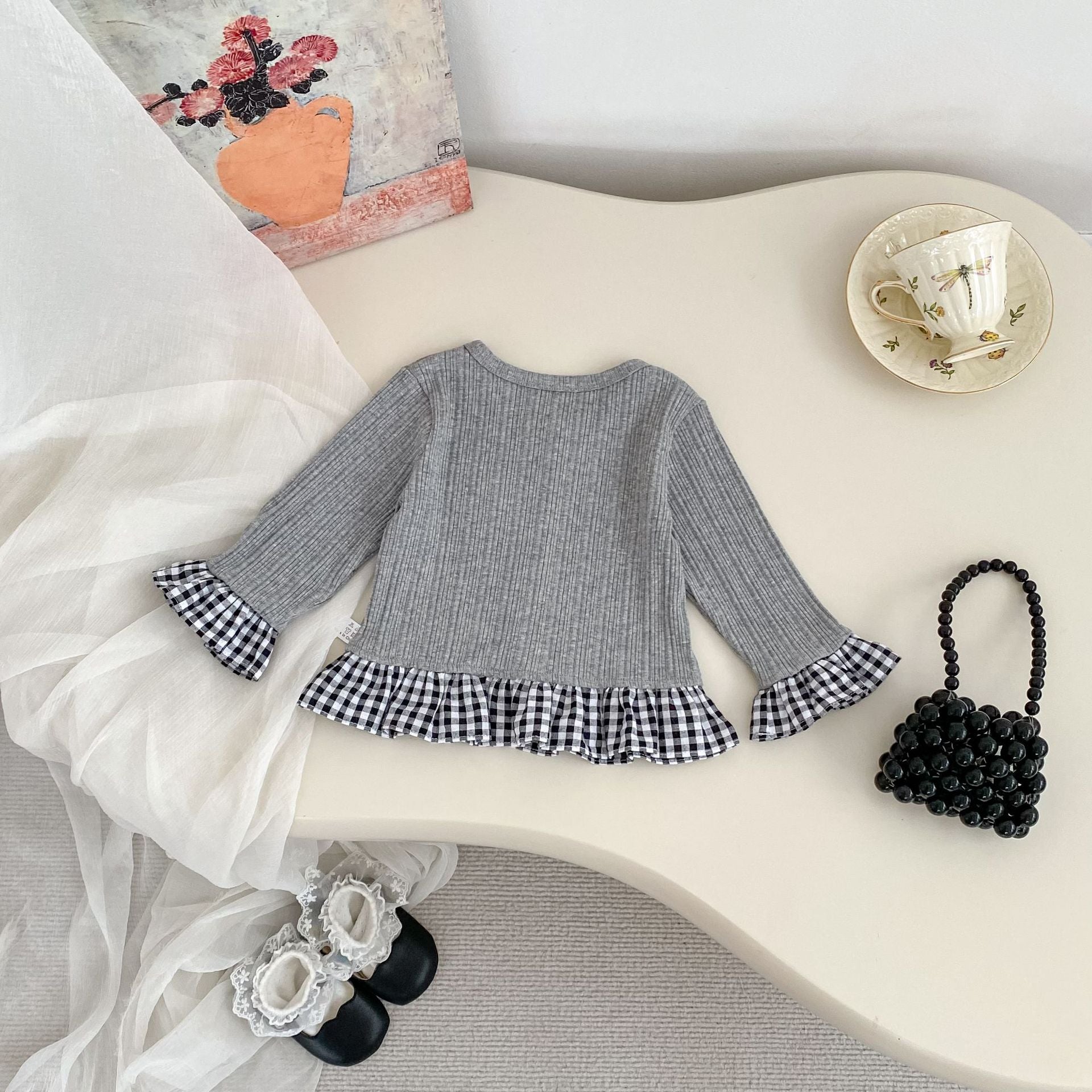 Spring Arrival Baby Girls Color Patchwork Long Sleeves Single Breasted Top, MyKids-USA®, Baby & Toddler Tops, MyKids-USA -  -  -  -  -  -  - .