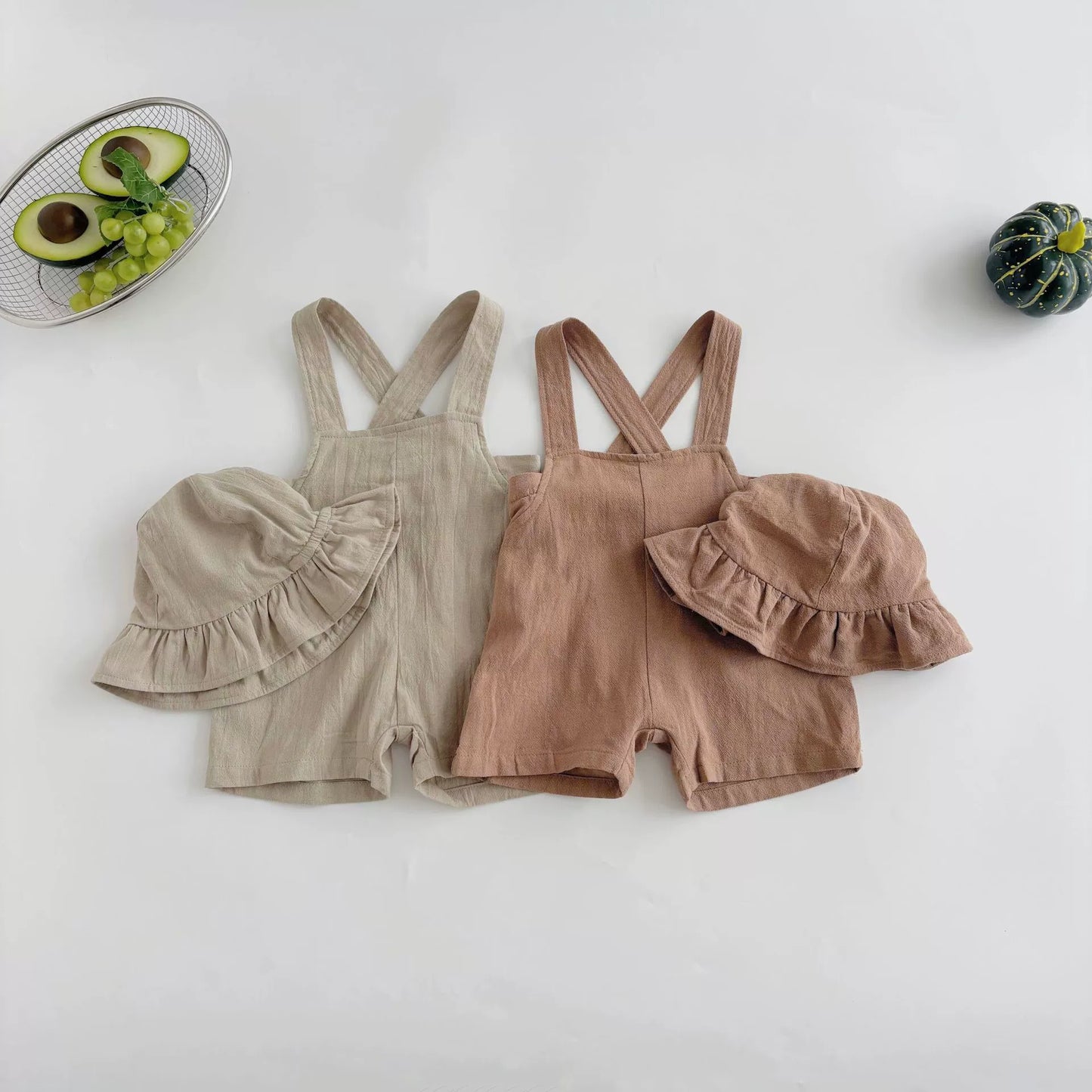 Summer Hot Selling Baby Kids Unisex Sleeveless Simple Plain Strap Rompers Overalls and White T-Shirt Clothing Set, MyKids-USA®, Baby & Toddler Outfits, MyKids-USA -  -  -  -  -  -  - 