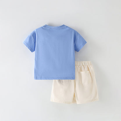 Summer Baby Kids Flowers and Butterfly Pattern T-shirt and Skirt Clothing Set for Girls, MyKids-USA®, Baby & Toddler Outfits, MyKids-USA -  -  -  -  -  -  - 