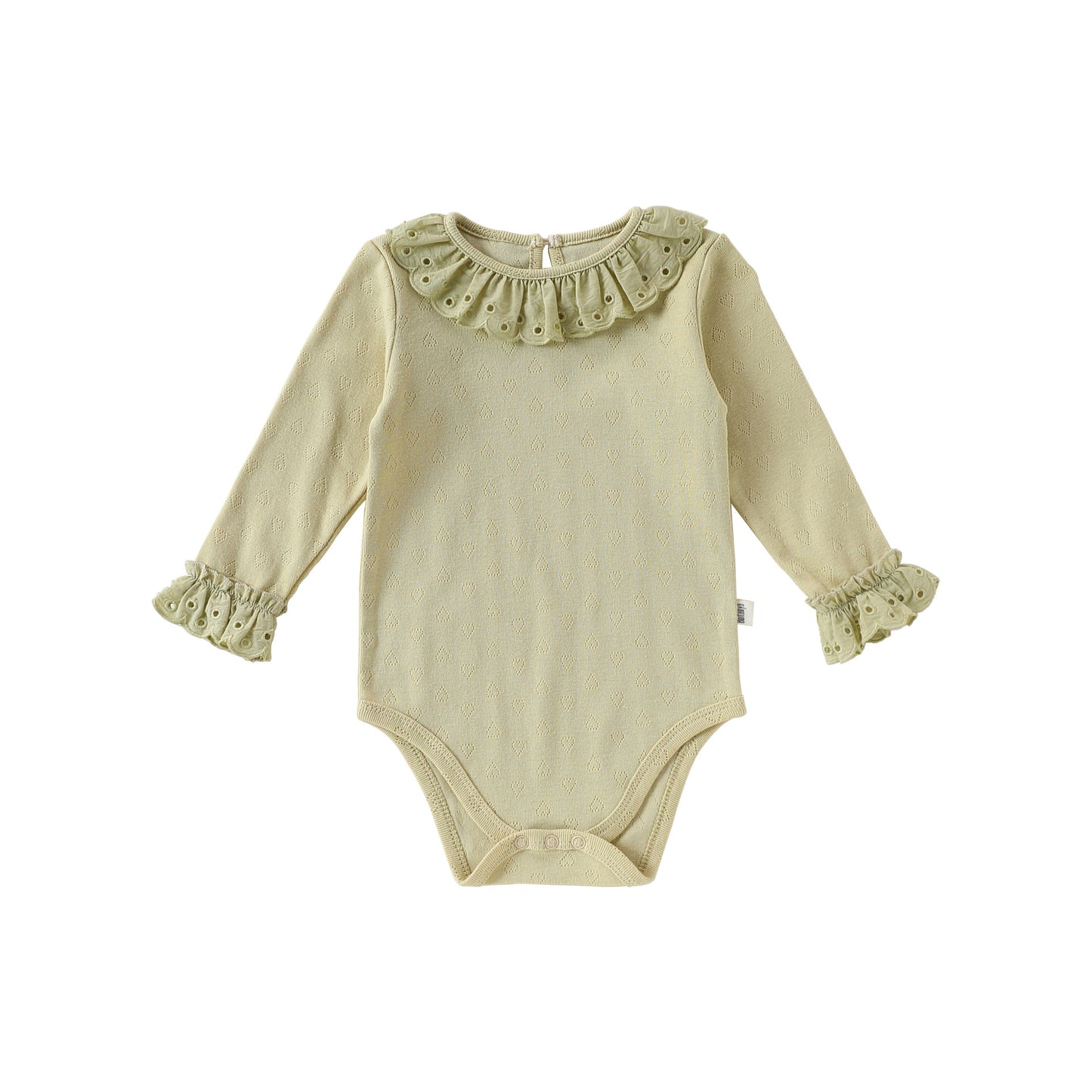 Spring Arrival Baby Girls Long Sleeves Solid Color Bodysuit with Collar, MyKids-USA®, Bodysuits, MyKids-USA - Size/Age - 66 (3-6M) - Color - Green -  -  - TR2603052351-B.