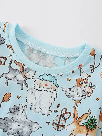MyKids-USA® Spring and Autumn Baby Kids Girls Cartoon Pattern Long Sleeves Top and Pants Clothing Set