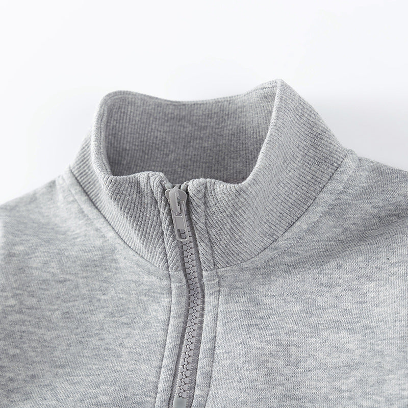 Spring and Autumn Boys Animals Cartoon Pattern Long Sleeves Zip-up Collar Top Sweatshirt and Plain Pants Clothing Set, MyKids-USA®, Baby & Toddler Outfits, MyKids-USA -  -  -  -  -  -  - 