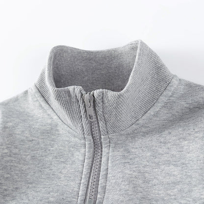 Spring and Autumn Boys Animals Cartoon Pattern Long Sleeves Zip-up Collar Top Sweatshirt and Plain Pants Clothing Set, MyKids-USA®, Baby & Toddler Outfits, MyKids-USA -  -  -  -  -  -  - 