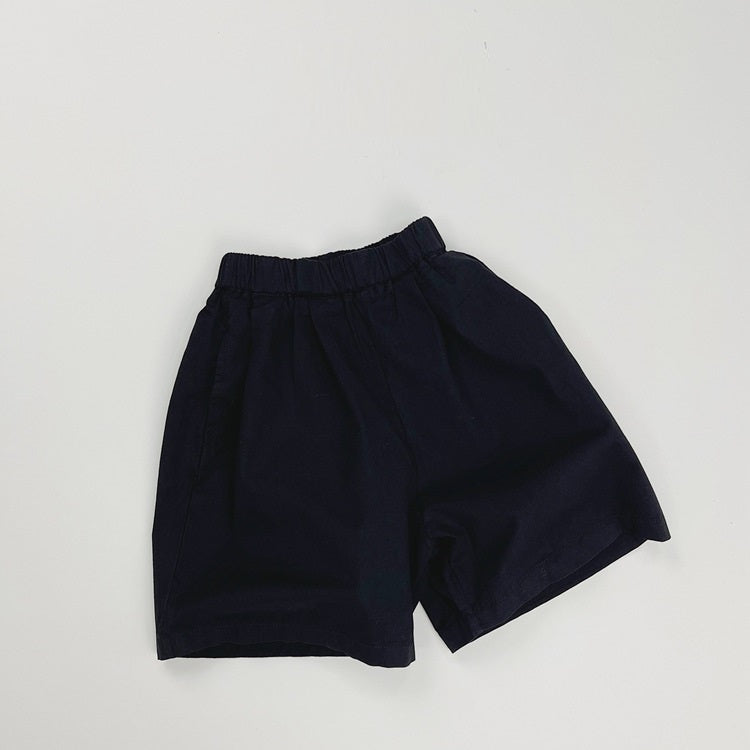Summer Arrival Unisex Casual Solid Color Cotton Shorts, MyKids-USA®, Baby & Toddler Bottoms, MyKids-USA - Size/Age - 80 (9-12M) - Color - Black -  -  - TR2505142109-A