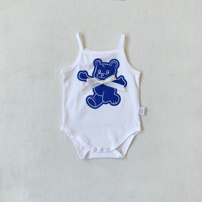 Summer Arrival Baby Sleeveless Cartoon Pattern Bodysuit