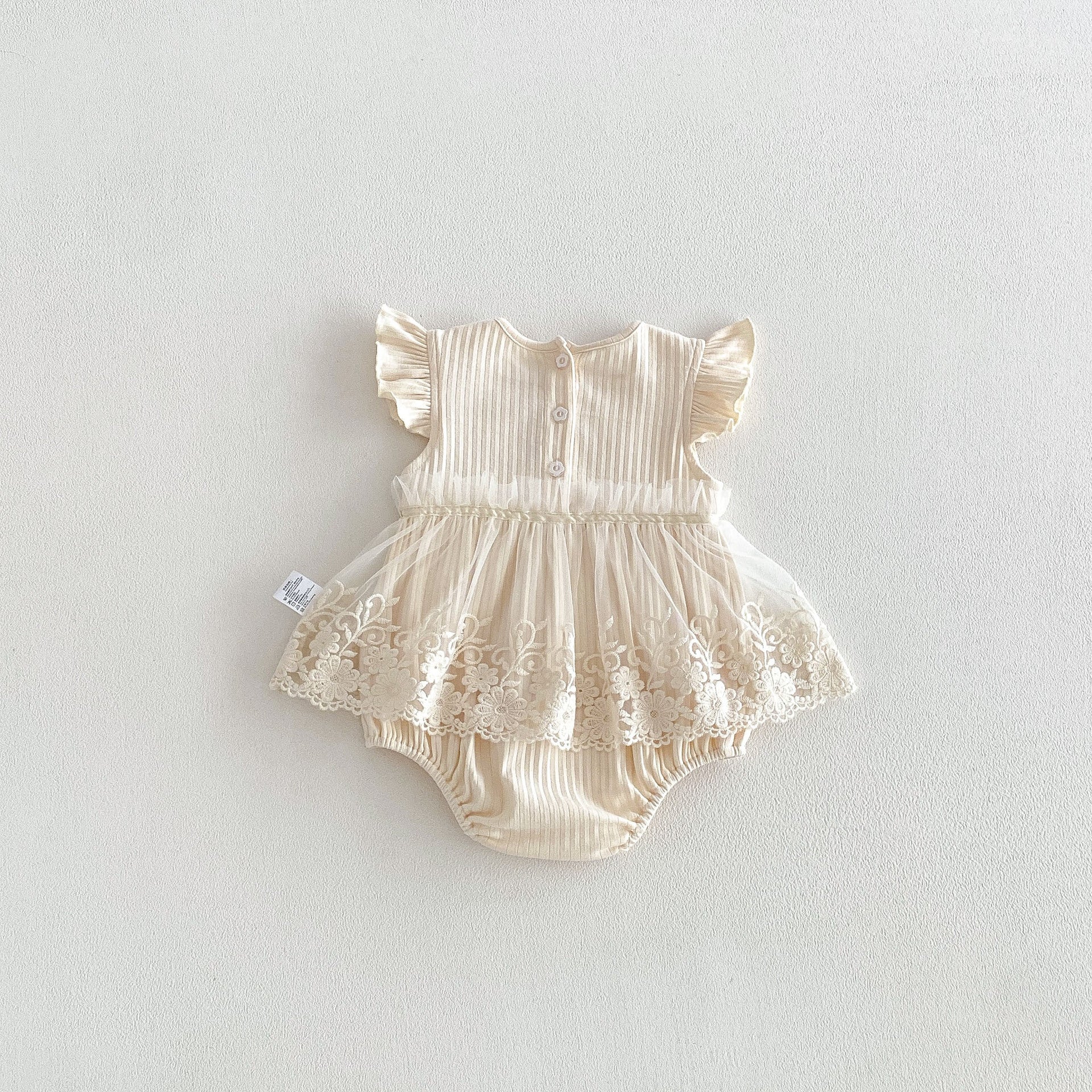Summer Arrival Baby Girls Fly Sleeves Flowers Pattern Embroidered Lace Trim Bodysuit, MyKids-USA®, Baby & Children's One-Pieces, MyKids-USA -  -  -  -  -  -  - .