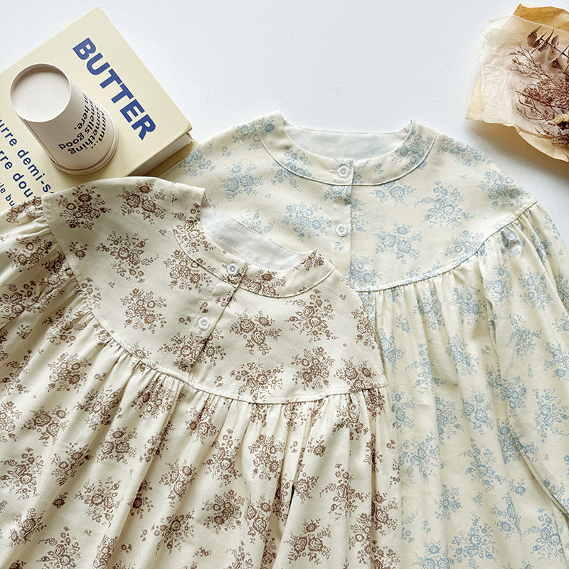 Arrival Autumn Girls Cute Flowers Pattern Long Sleeves Crew Neck Casual Loose Dress, MyKids-USA®, Baby & Toddler Dresses, MyKids-USA -  -  -  -  -  -  - 