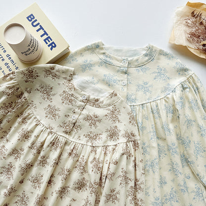 Arrival Autumn Girls Cute Flowers Pattern Long Sleeves Crew Neck Casual Loose Dress, MyKids-USA®, Baby & Toddler Dresses, MyKids-USA -  -  -  -  -  -  - 