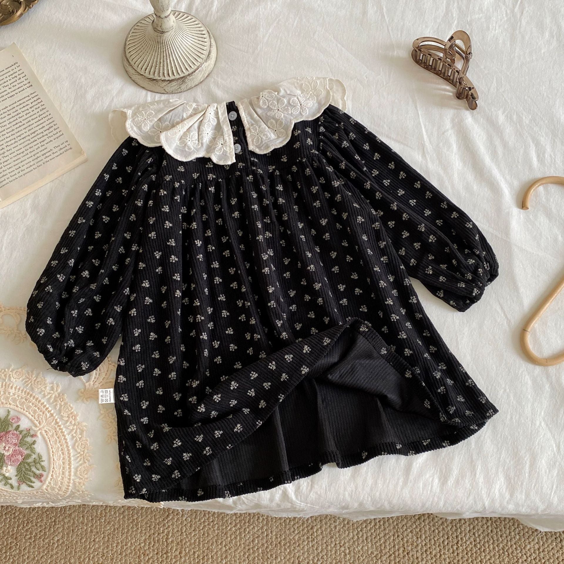 Autumn and Spring Arrival Baby Kids Girls Long Sleeves Flowers Pattern Vintage Dress, MyKids-USA®, Baby & Toddler Dresses, MyKids-USA -  -  -  -  -  -  - .
