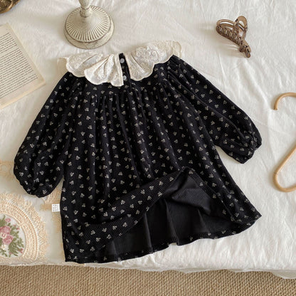 Autumn and Spring Arrival Baby Kids Girls Long Sleeves Flowers Pattern Vintage Dress, MyKids-USA®, Baby & Toddler Dresses, MyKids-USA -  -  -  -  -  -  - .