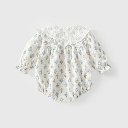 Arrival Autumn Baby Girls Floral Long Sleeves Onesies with Collar, MyKids-USA®, Baby One-Pieces, MyKids-USA -  -  -  -  -  -  - 