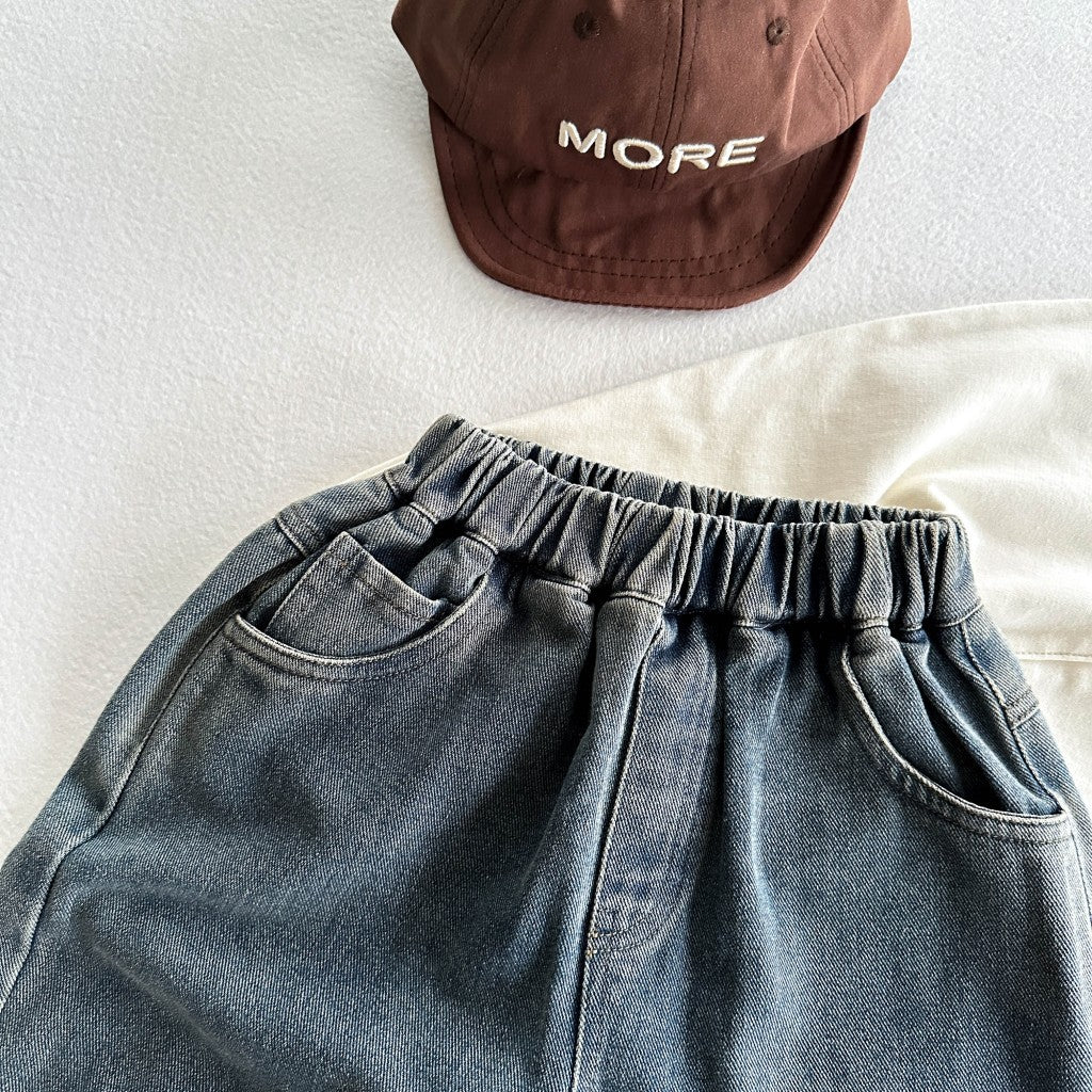 Autumn Arrival Vintage Casual Unisex Dark Blue Denim American Style Pants, MyKids-USA®, Jeans, MyKids-USA -  -  -  -  -  -  - 