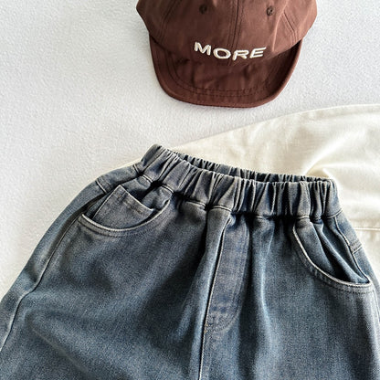 Autumn Arrival Vintage Casual Unisex Dark Blue Denim American Style Pants, MyKids-USA®, Jeans, MyKids-USA -  -  -  -  -  -  - 