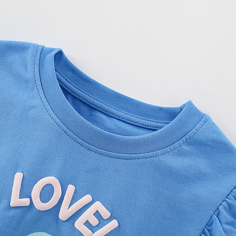 Summer Baby Kids Flowers and Letters Pattern T-shirt and Shorts Clothing Set for Girls, MyKids-USA®, Baby & Toddler Outfits, MyKids-USA -  -  -  -  -  -  - 