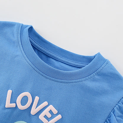 Summer Baby Kids Flowers and Letters Pattern T-shirt and Shorts Clothing Set for Girls, MyKids-USA®, Baby & Toddler Outfits, MyKids-USA -  -  -  -  -  -  - 