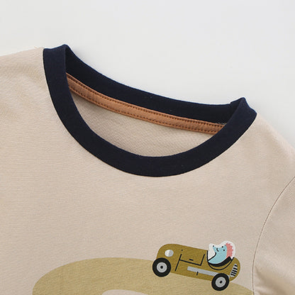 Autumn and Spring Arrival Animals Cartoon Pattern Long Sleeves Top for Stylish Boys, MyKids-USA®, Shirts, MyKids-USA -  -  -  -  -  -  - 
