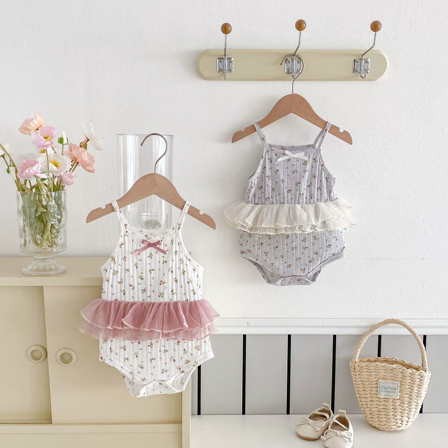 Summer Arrival Baby Girls Color Patchwork Flowers Pattern Sleeveless Onesies, MyKids-USA®, Baby One-Pieces, MyKids-USA -  -  -  -  -  -  - 