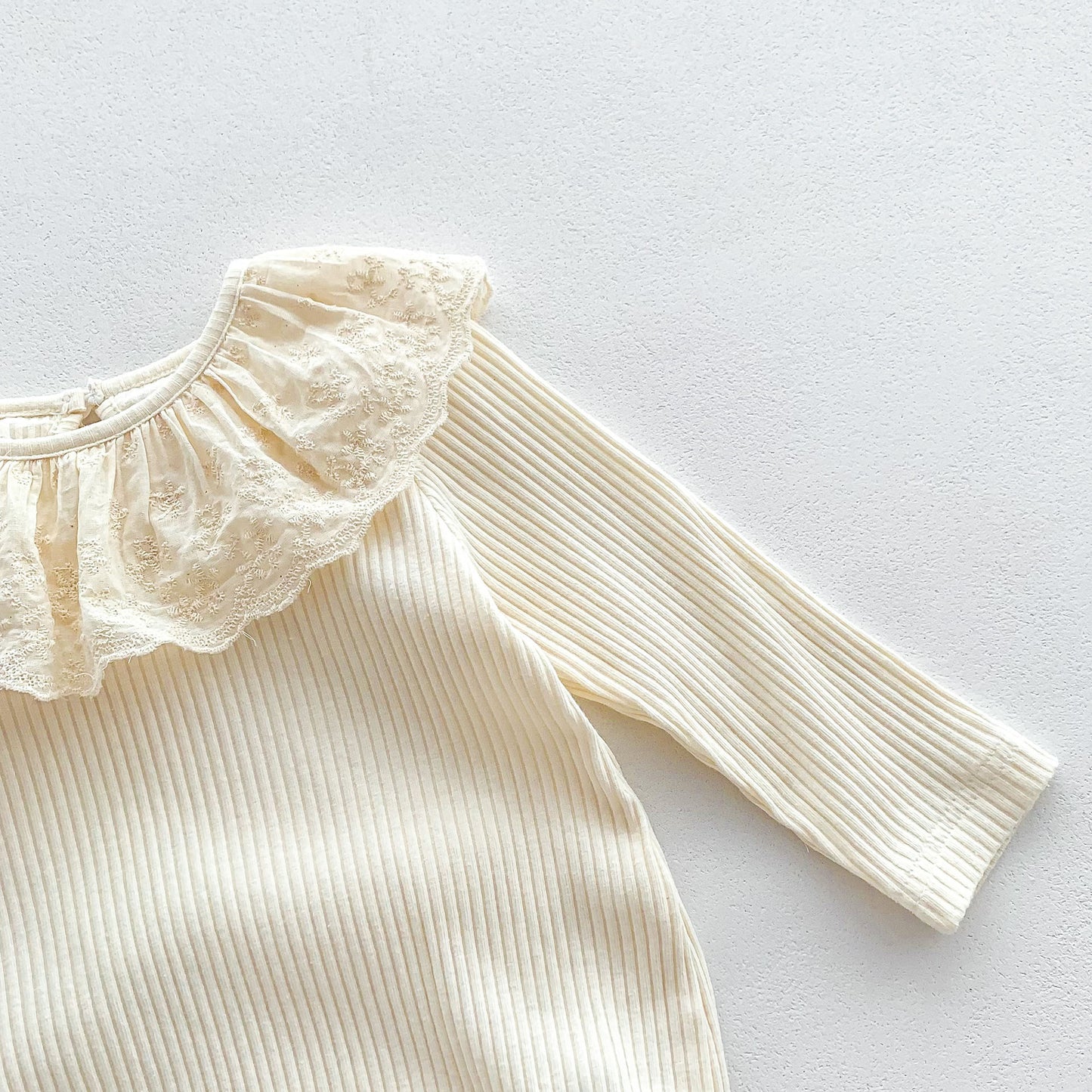 Spring and Autumn Arrival Baby Girls Long Sleeves Floral Embroidery Pattern Collar Base Layer Onesie, MyKids-USA®, Baby One-Pieces, MyKids-USA -  -  -  -  -  -  - 