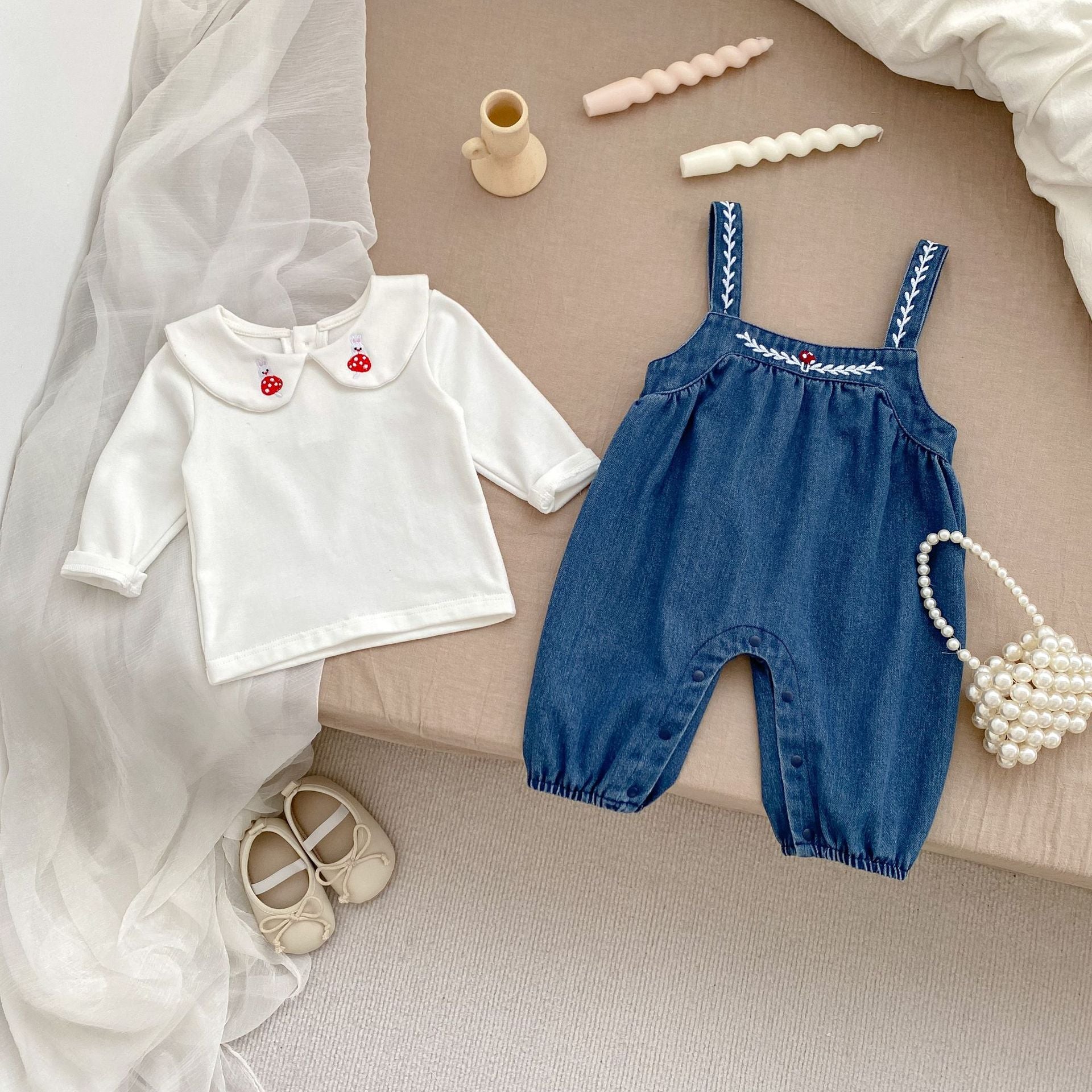 Arrival Autumn Baby Girls Long Sleeves Embroidered Top Shirt and Denim Overalls –  Clothing Set, MyKids-USA®, Baby & Toddler Outfits, MyKids-USA -  -  -  -  -  -  - 