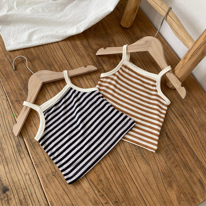 Refreshing Sleeveless Summer New Children’s Vest, Unisex Baby Polyester Casual Striped Top, MyKids-USA®, Baby & Toddler Tops, MyKids-USA -  -  -  -  -  -  - 