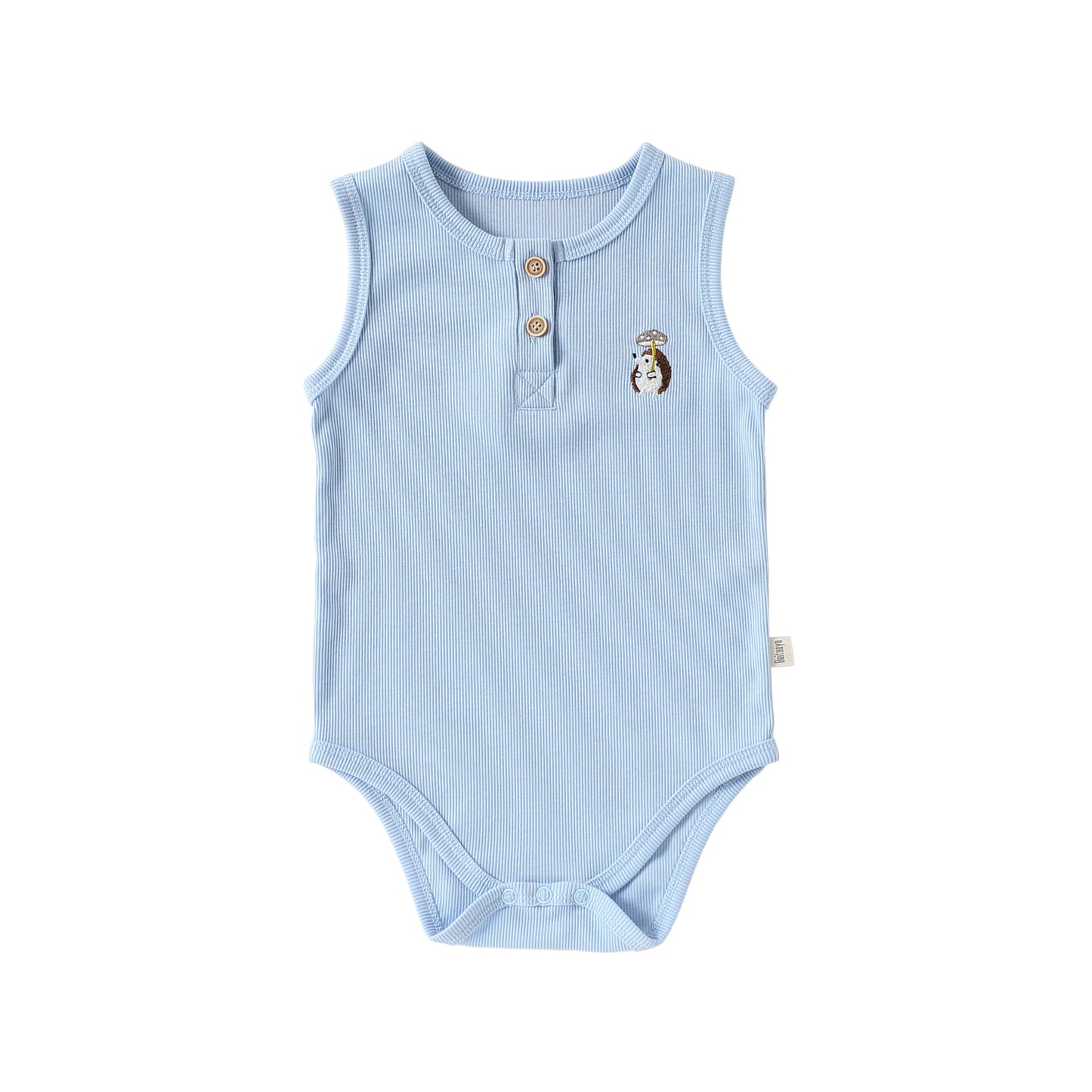 Summer Arrival Baby Sleeveless Animals Embroidered Pattern Bodysuit, MyKids-USA®, Baby & Children's One-Pieces, MyKids-USA - Size/Age - 66 (3-6M) - Color - Blue -  -  - TR2605142359-B.