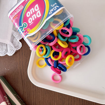 Collection of 100 Versatile Colorful Hair Ties, MyKids-USA®, Ponytail Holders, MyKids-USA - Size/Age - Average Size (0-12Y） - Color - Yellow -  -  - TR2602081244-E.