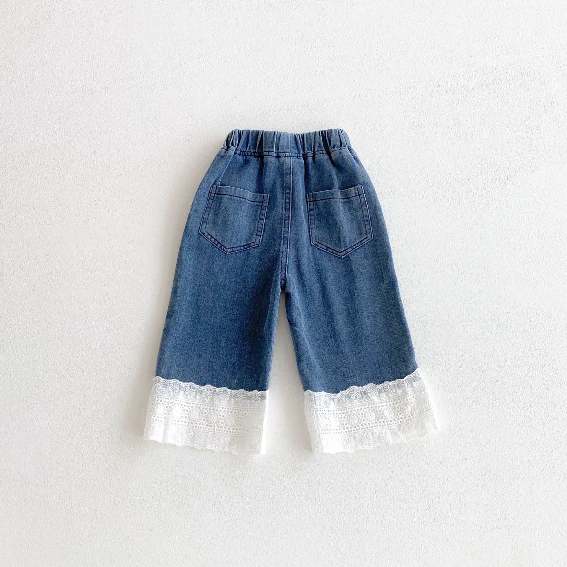 Autumn and Spring Arrival Casual American Style Lace Color Patchwork Denim Pants Wholesale for, MyKids-USA®, Jeans, MyKids-USA -  -  -  -  -  -  - 