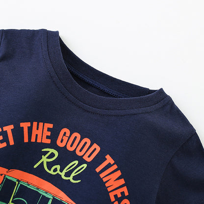 Summer Baby Kids Casual Cartoon and Letters Pattern T-shirt and Shorts Clothing Set for Boys, MyKids-USA®, Baby & Toddler Outfits, MyKids-USA -  -  -  -  -  -  - 