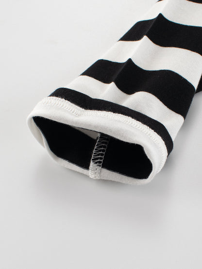 Autumn Baby Kids Boys Letters and Cartoon Print Striped Long Sleeves Crew Neck Color Patchwork Top Shirt, MyKids-USA®, Baby & Toddler Tops, MyKids-USA -  -  -  -  -  -  - 