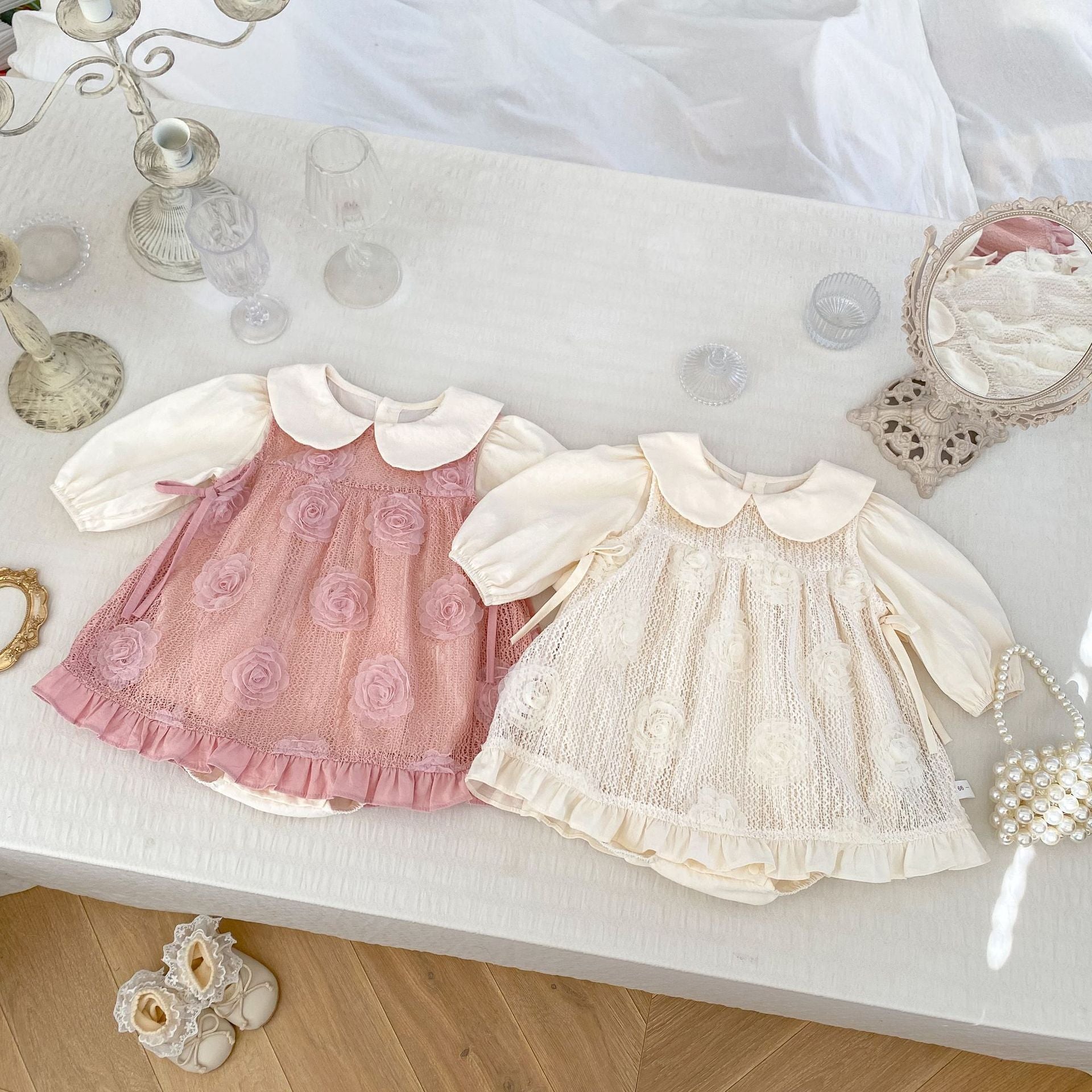 Arrival Autumn Baby Girls Long Sleeves Simple Top and Floral Pattern Dress Detachable Clothing Set 90 (12-24M) / Pink Arrival Autumn Baby Girls Long Sleeves Simple Top and Floral Pattern Dress Detachable Clothing Set 90 (12-24M) / Pink