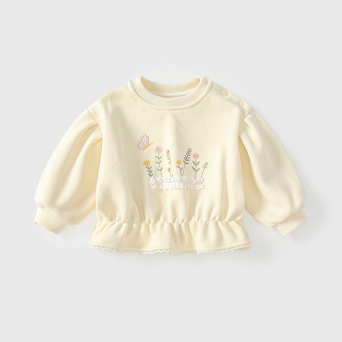 Arrival Autumn Baby Kids Girls Flowers and Butterfly Pattern Long Sleeves Pullover, MyKids-USA®, Sweaters, MyKids-USA -  -  -  -  -  -  - 