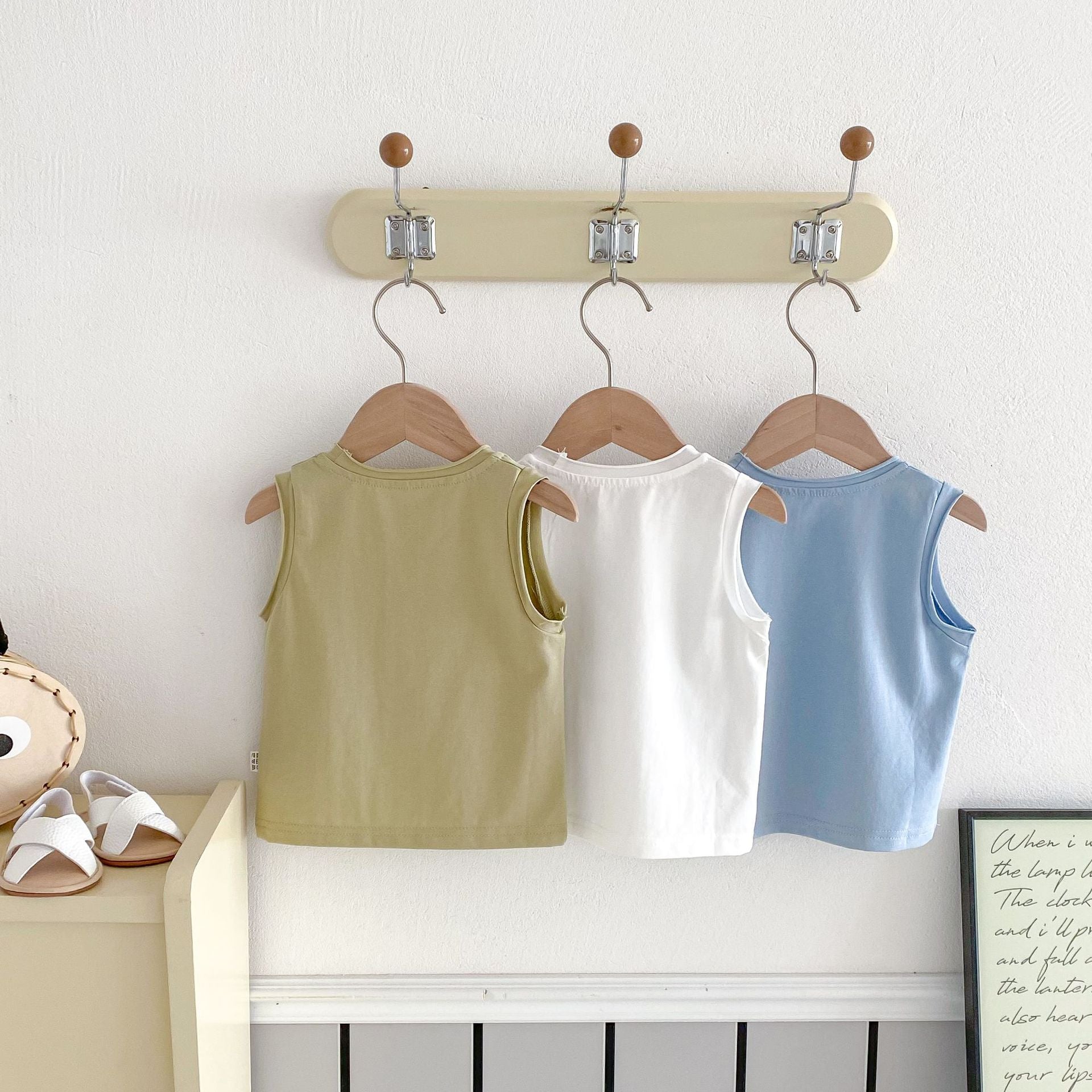 Simple Sleeveless Summer New Children’s Vest, Unisex Baby Cotton Blend Casual icons Pattern Top, MyKids-USA®, Baby & Toddler Tops, MyKids-USA -  -  -  -  -  -  - 