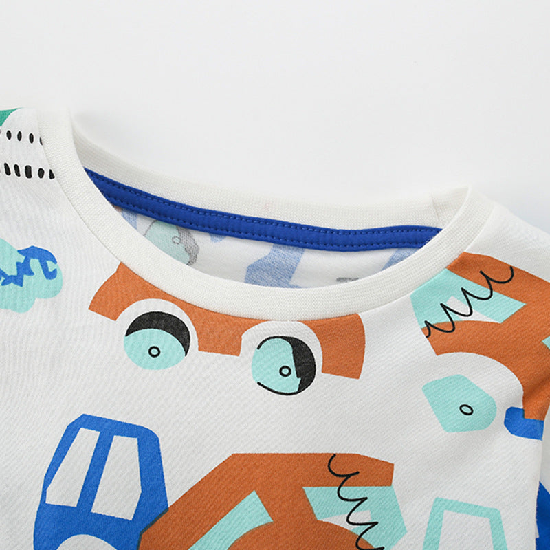 Autumn and Spring Arrival Cartoon Pattern Long Sleeves Top for Stylish Boys, MyKids-USA®, Shirts, MyKids-USA -  -  -  -  -  -  - 