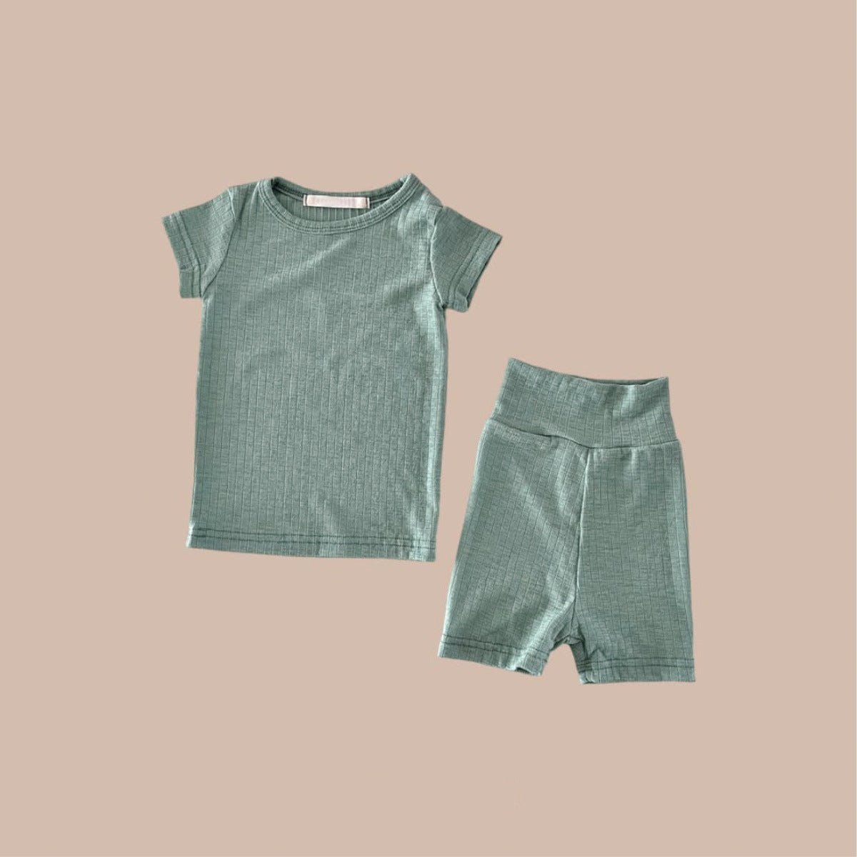 Summer Hot Selling Baby Kids Short Sleeves Plain Striped Pattern Top and Pants Casual Pajamas Clothing Set, MyKids-USA®, Baby & Toddler Outfits, MyKids-USA -  -  -  -  -  -  - 