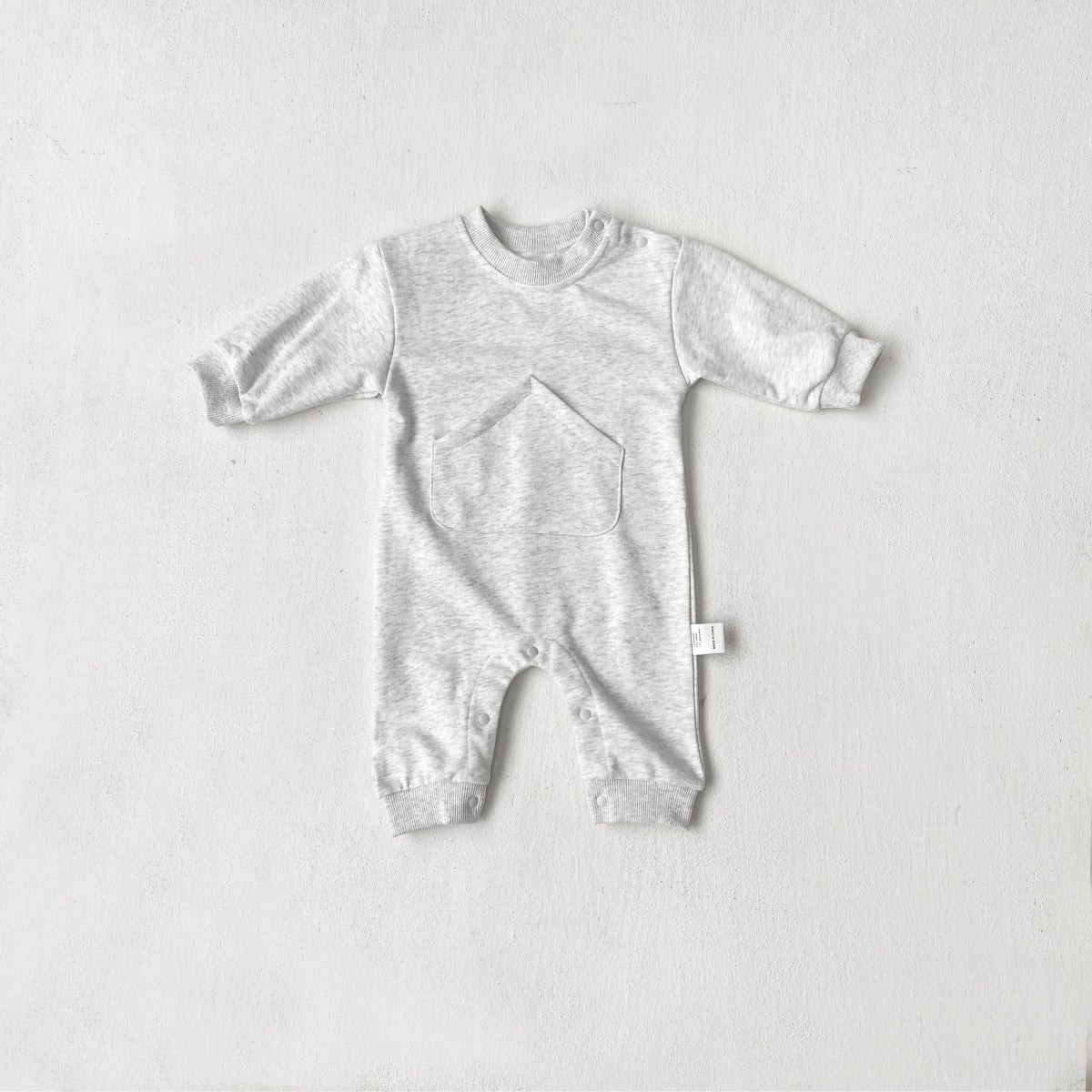 MyKids-USA® Autumn Hot Selling Baby Unisex Solid Color Long Sleeves Pocketed Romper