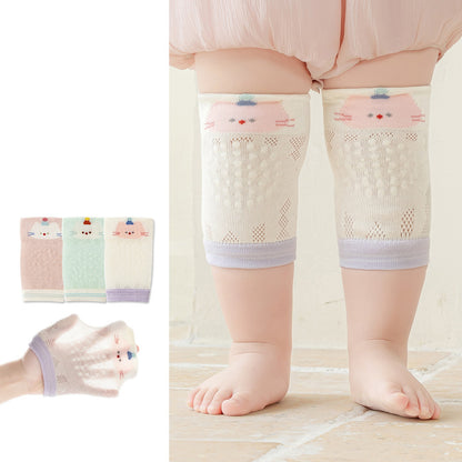 Spring and Summer Baby Boys and Girls Breathable Cartoon Knee Sleeves Set