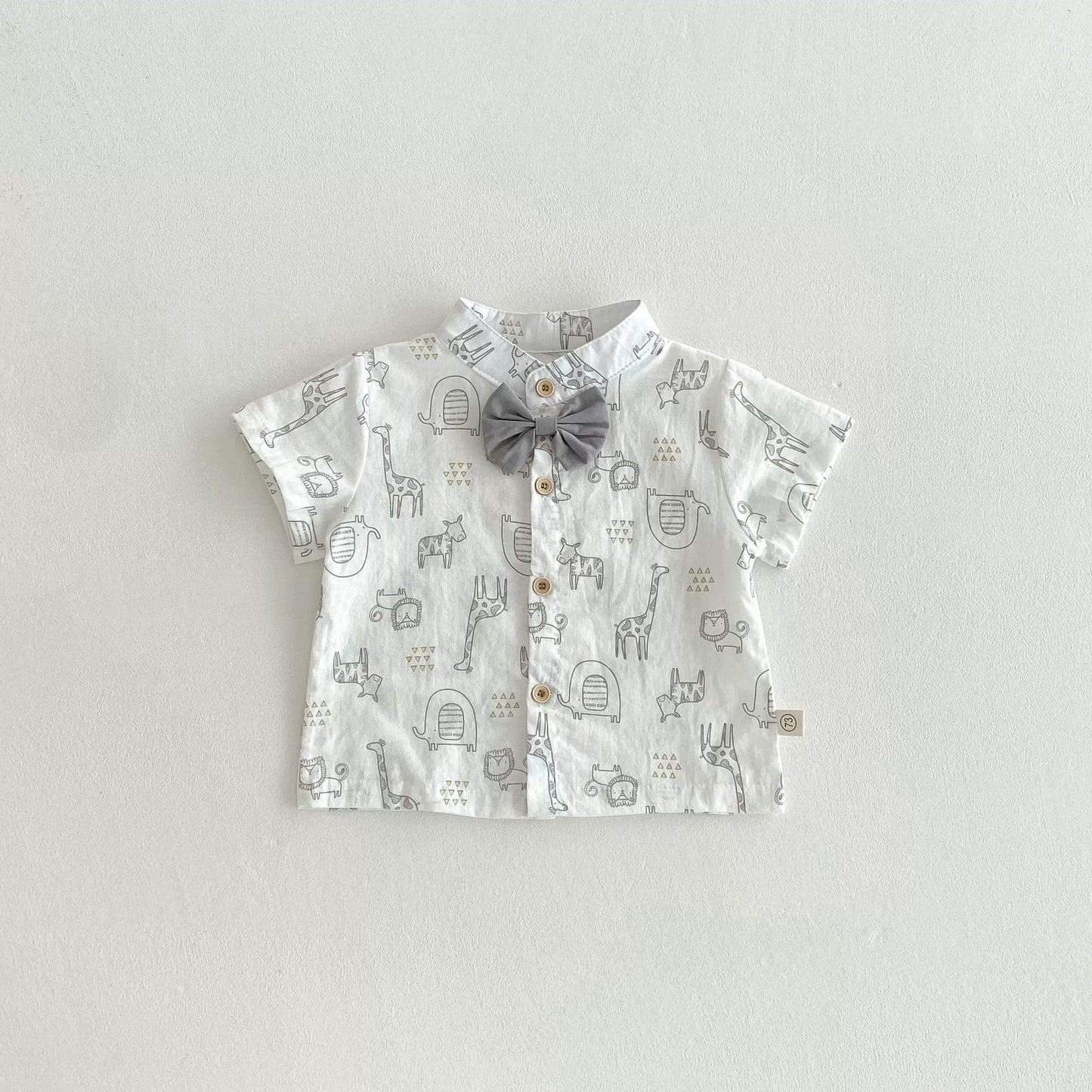 Summer Hot Selling Baby Boys Short Sleeves Animals Pattern Shirt and Grey Shorts Clothing Set, MyKids-USA®, Baby & Toddler Outfits, MyKids-USA -  -  -  -  -  -  - 