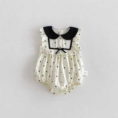 Design Summer Baby Kids Girls Sleeveless Geometric Pattern Bodysuit, MyKids-USA®, Baby & Children's One-Pieces, MyKids-USA - Size/Age - 66 (3-6M) - Color - Apricot -  -  - TR2605032212-A.