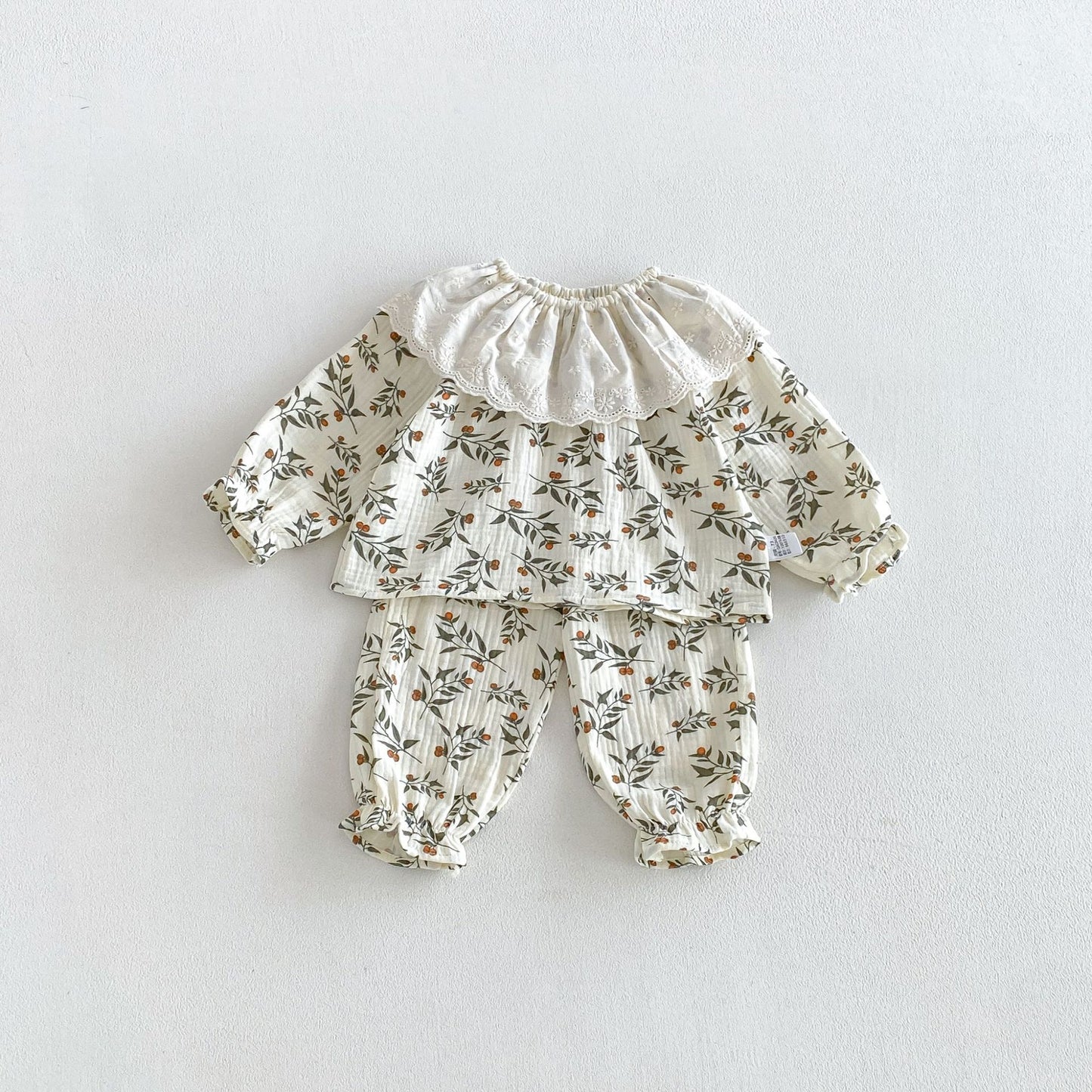 MyKids-USA® Hot Selling Autumn Baby Kids Girls Long Sleeves Floral Pattern Top with Pants Set