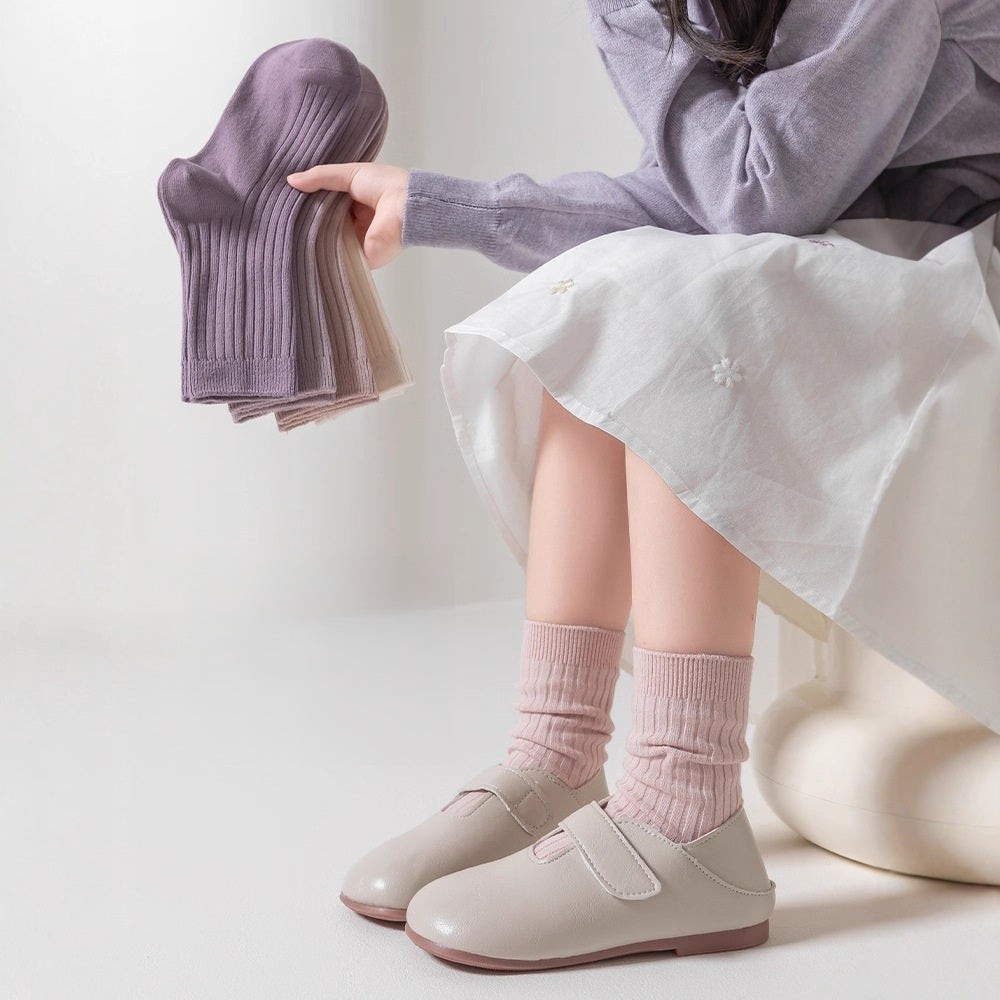 Autumn and Spring Baby Kids Girls Breathable Solid Color Socks 1 Lot=5-Pair Set, MyKids-USA®, Baby & Toddler Socks & Tights, MyKids-USA -  -  -  -  -  -  - .