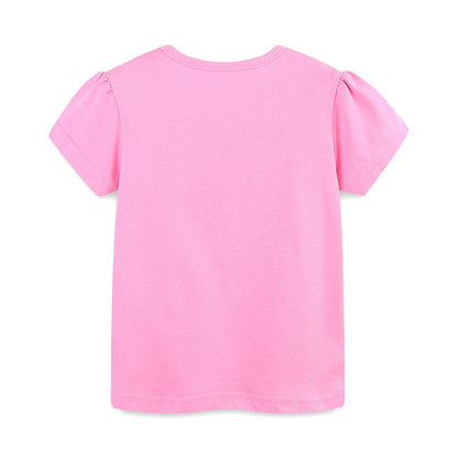 Summer Girls’ Cartoon Dinosaurs Pattern T-shirt in European and American Style, MyKids-USA®, Baby & Toddler Tops, MyKids-USA -  -  -  -  -  -  - 