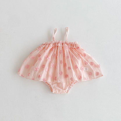 Summer Arrival Baby Girls Flowers Pattern Sleeveless Strap Onesies, MyKids-USA®, Baby One-Pieces, MyKids-USA -  -  -  -  -  -  - 