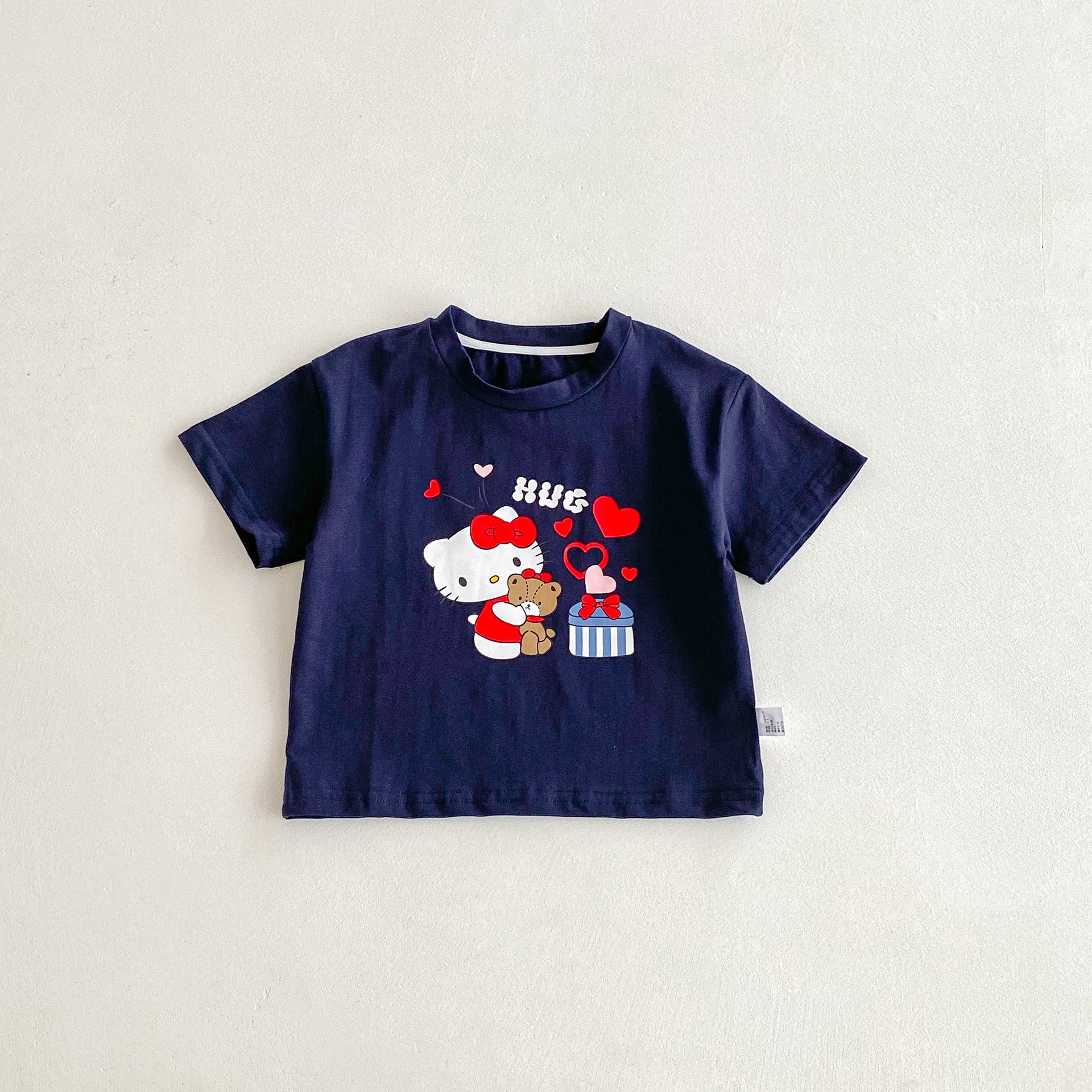 Summer Girls’ Cartoon and Letters Pattern T-shirt in European and American Style, MyKids-USA®, T-Shirts, MyKids-USA - Size/Age - 90 (12-24M) - Color - Blue -  -  - TR2603302348-A.
