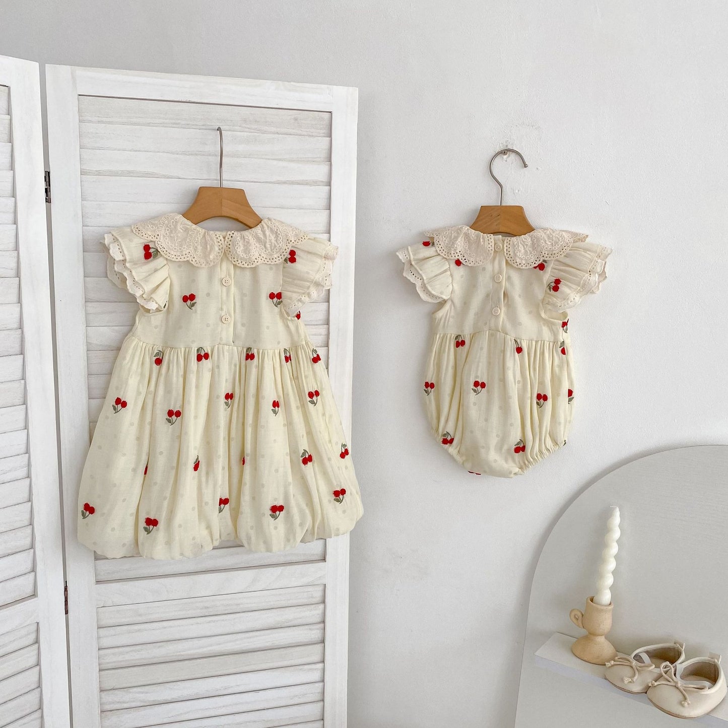 Summer Girls Cute Cherry Pattern Onesies and Dress – Princess Sister Matching Set, MyKids-USA®, Baby & Children's Outfits, MyKids-USA -  -  -  -  -  -  - .