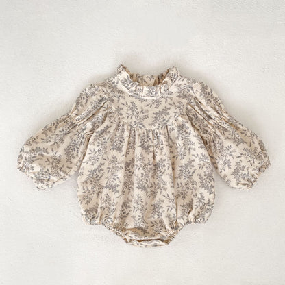 MyKids-USA® Autumn Vintage Floral Baby Kids Girls Princess Long Sleeves Bodysuit