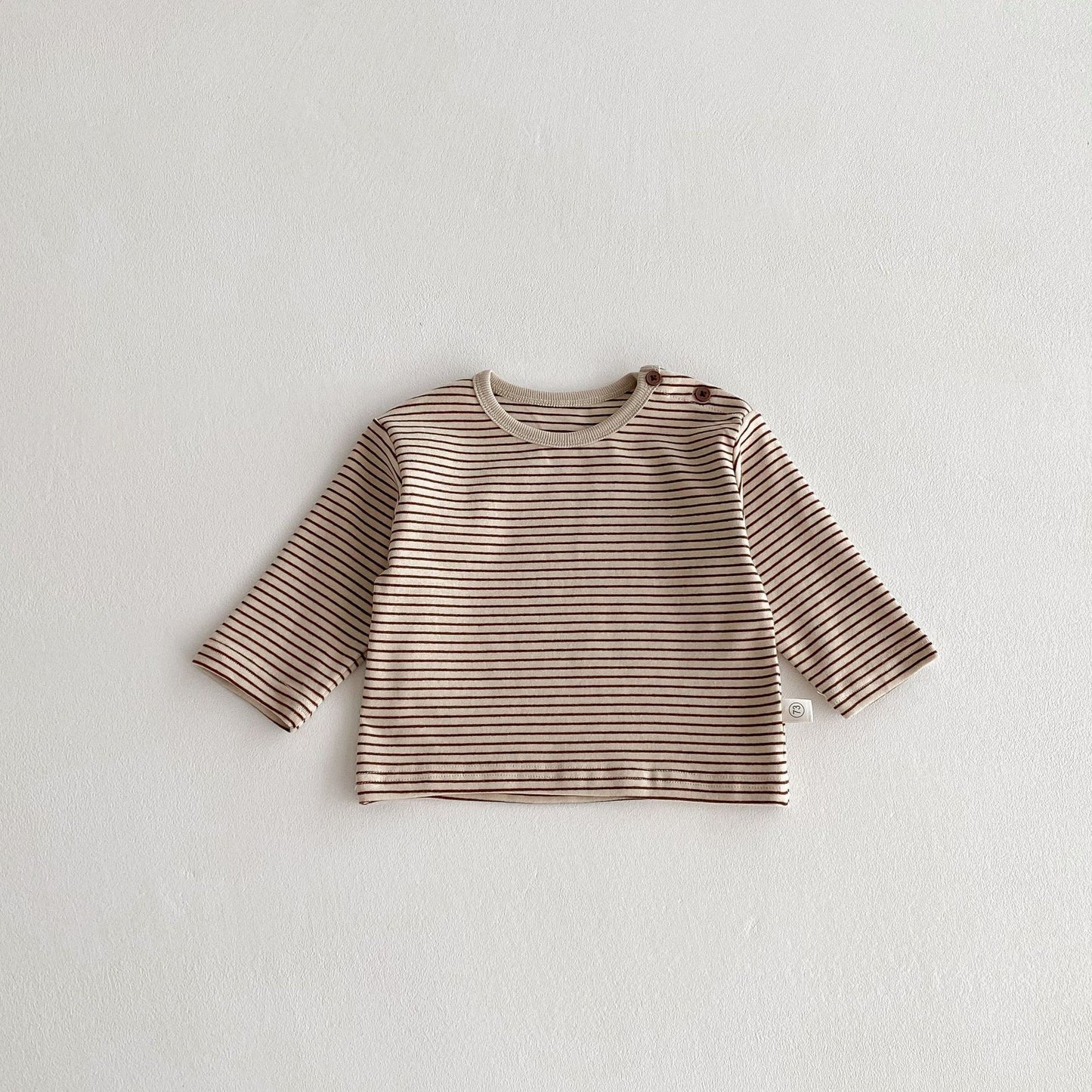 Autumn Arrival Baby Unisex Striped Pattern Long Sleeves Top, MyKids-USA®, Shirts, MyKids-USA - Size/Age - 73 (6-9M) - Color - Coffee -  -  - TR2509152305-B