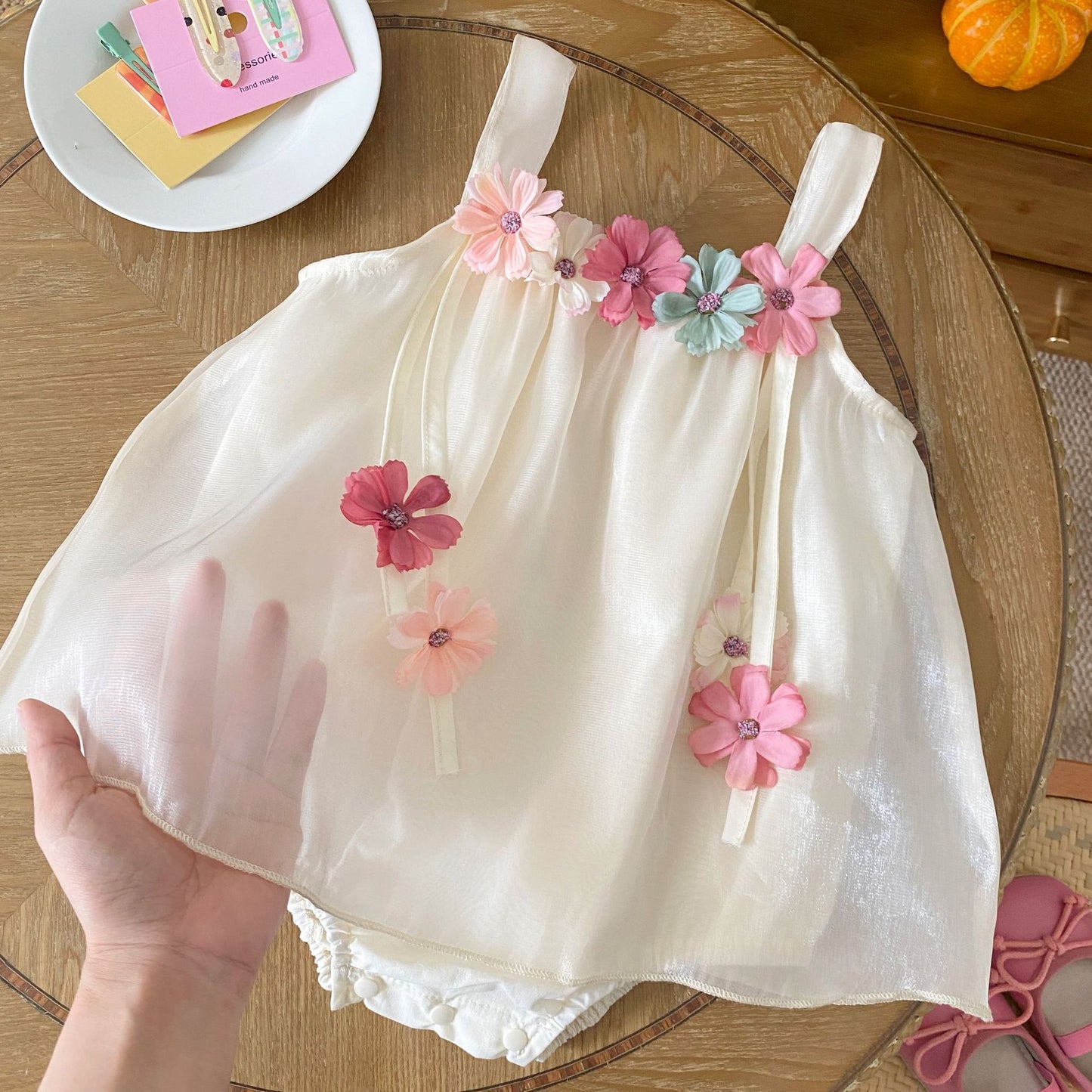 Design Summer Baby Kids Girls Sleeveless Flowers Pattern Strap Bodysuit Dress, MyKids-USA®, Baby & Children's One-Pieces, MyKids-USA -  -  -  -  -  -  - .